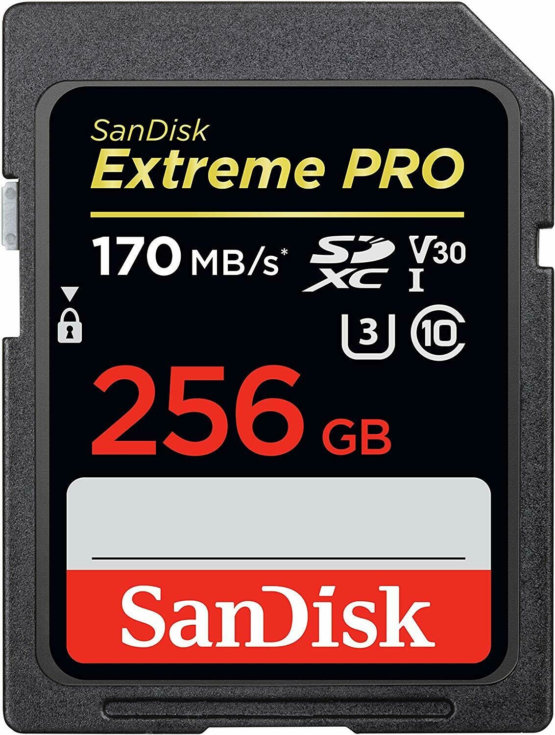 Sandisk Extreme Pro 256 GB SDXC Card