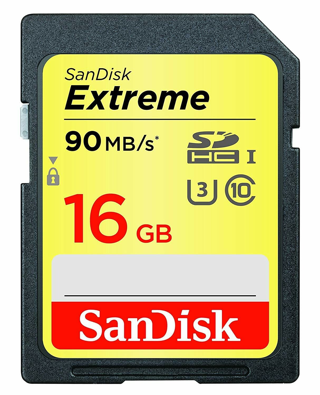 SanDisk Extreme 16GB SDHC Memory Card 80MB