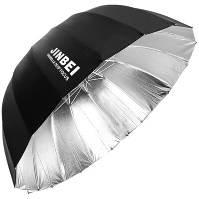 Jinbei 130 CM Black/Silver Deep Umbrella