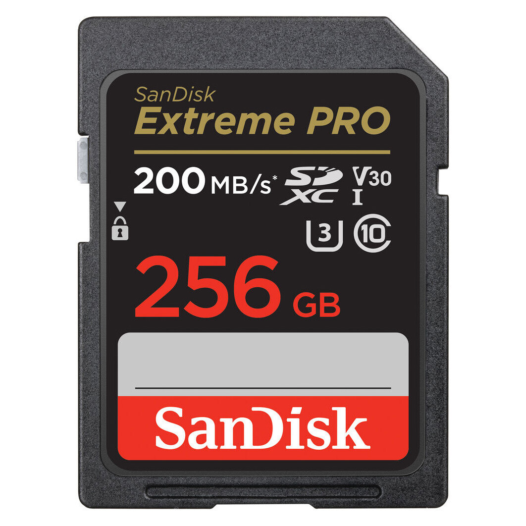 Sandisk Extreme Pro 256 GB SDXC Card 200 MB/s