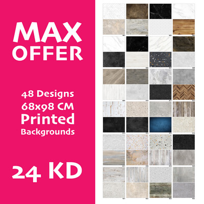 MAX Offer - 24x 68x98 cm Printed Backgrounds