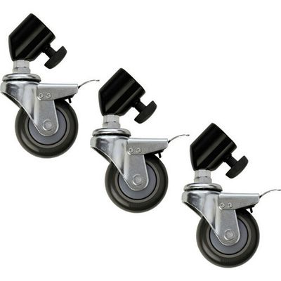 Lightbug Locking Caster Wheel Set for Light Stands