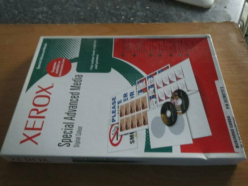 Xerox Advanced media Laser Business Cards, 003R97512, 54 x 86mm, White