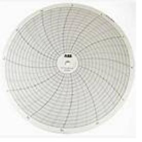ABB Cambridge CE 585 Circular Chart Paper, 24 HR, x100 shts/pkt