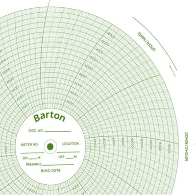 Barton BUKC-2078 Chart, 11.25'', 2/8HR, range 0-20000, x100shts/pkt