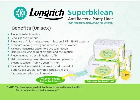PANTYLINER AND SUPERBKLEAN  MAGNETIC ENERGY