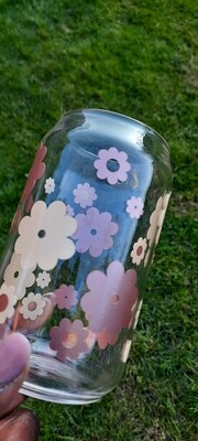 Brown Sugar Daisy / Glass Can plus
Bamboo Lid and Straw