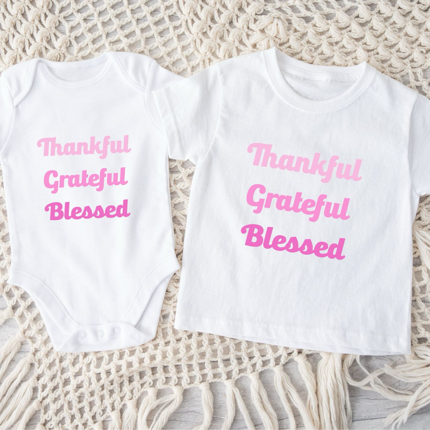Baby and Toddler Set - Thankfully, Grateful Belssed