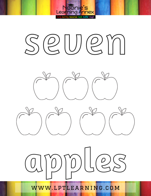 Coloring Pages NUMBERS+OBJECTS 1-10