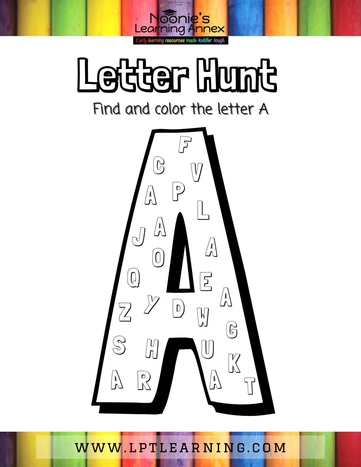 Coloring Pages LETTER HUNT