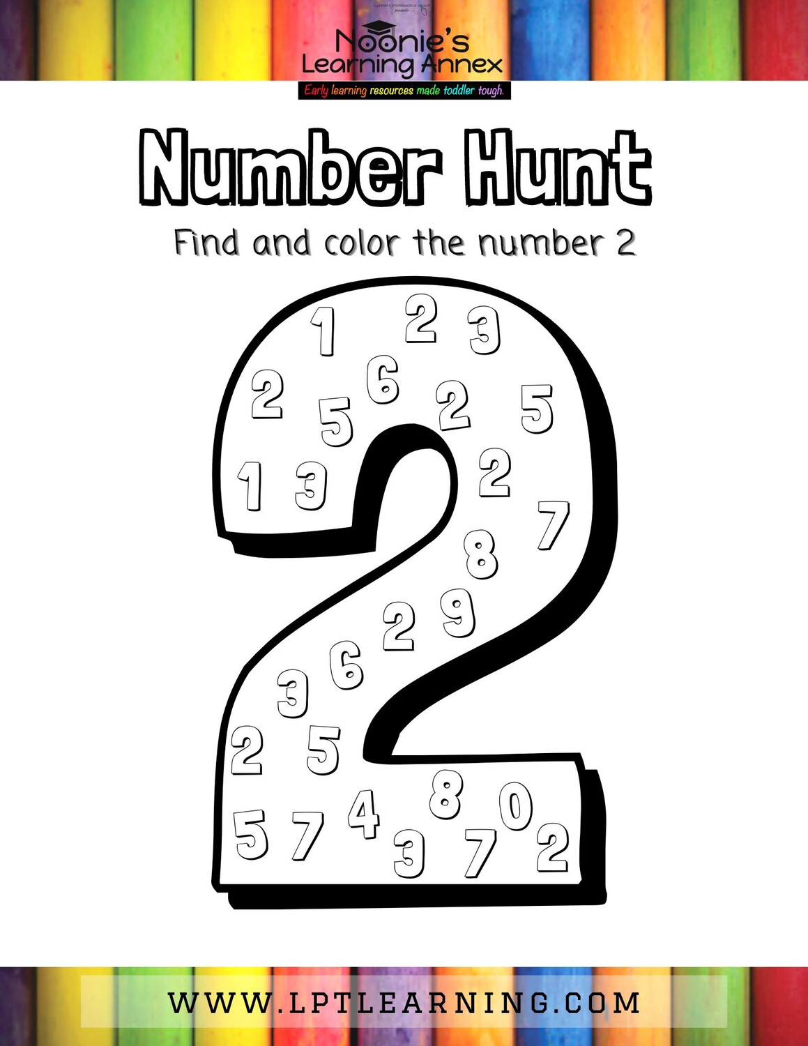 Coloring Pages NUMBER HUNT 0-9