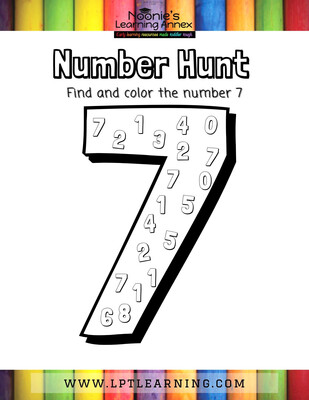 Coloring Pages NUMBER HUNT 0-9
