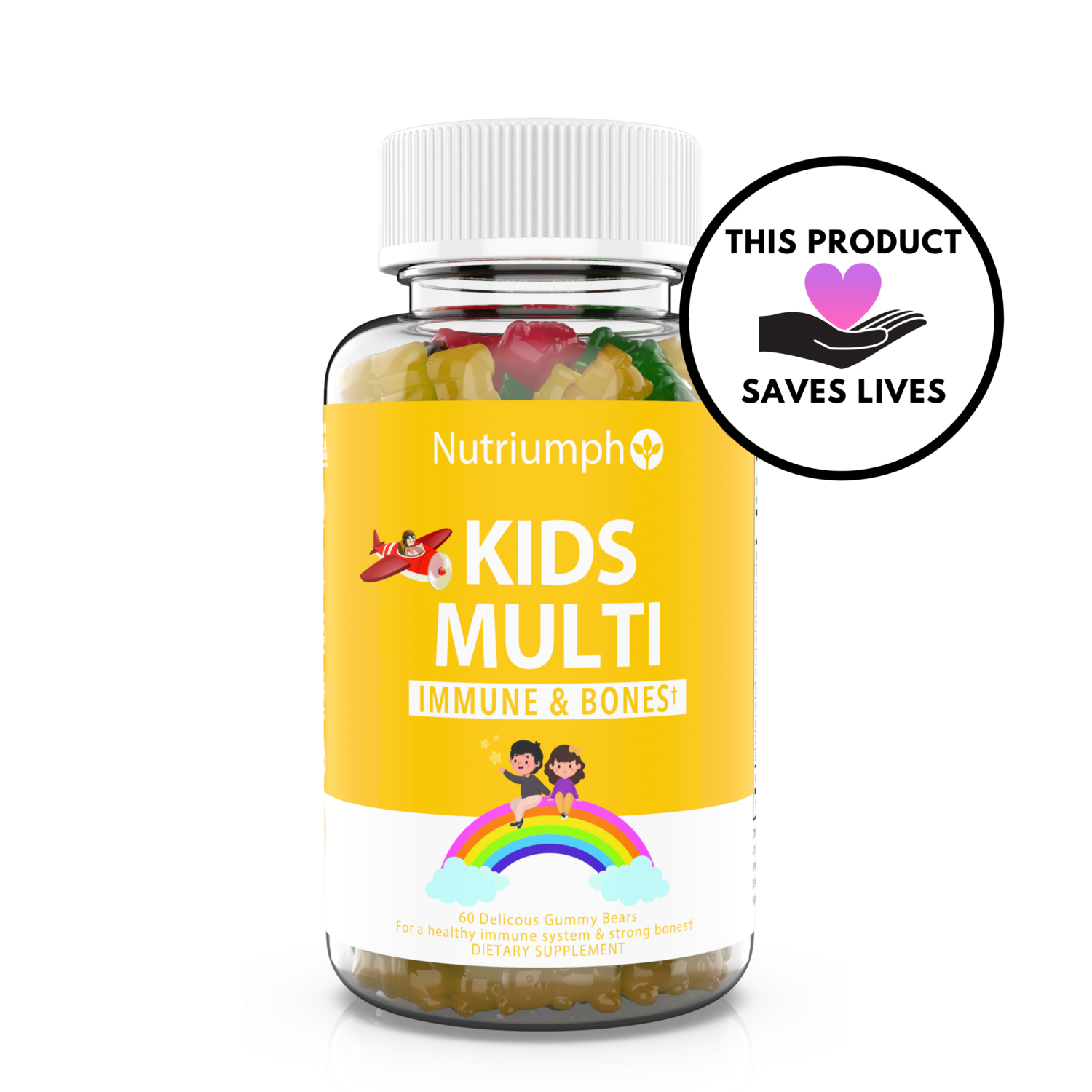 KIDS MULTIVITAMIN - Vitamin A, C, D3, E and Zinc Supplements for Immunity, Strong Bones & Energy