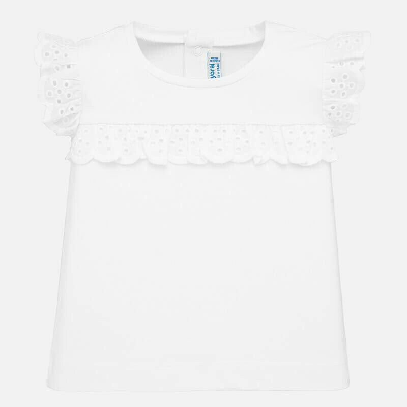 White Ruffled T-Shirt 1061 6m