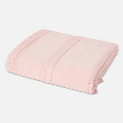 Pink Knit Blanket 9657  