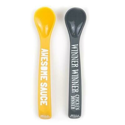 Awesome/Chicken Dinner Spoon Set