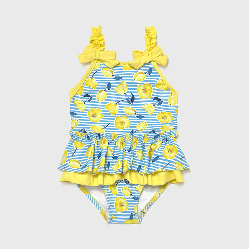 Yellow Ruffled Swimsuit 1719