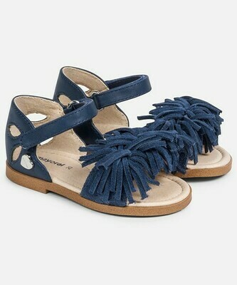Blue Pompom Sandals 41860