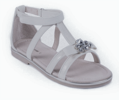 Silver T-Strap Sandals 43881