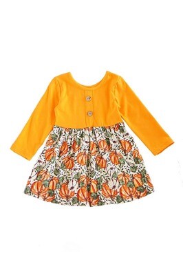Pumpkin Print Dress 