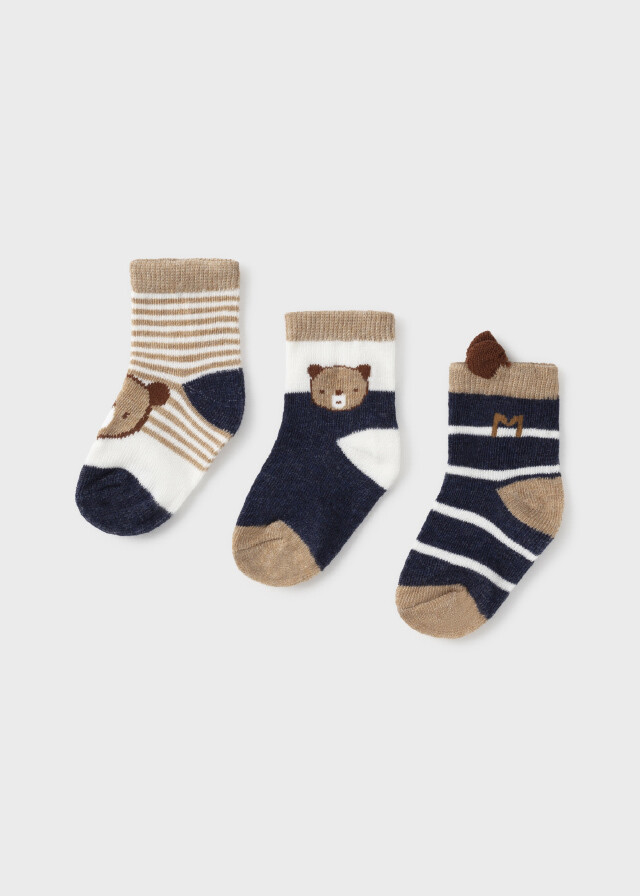 Blue/Tan Socks Set 9424