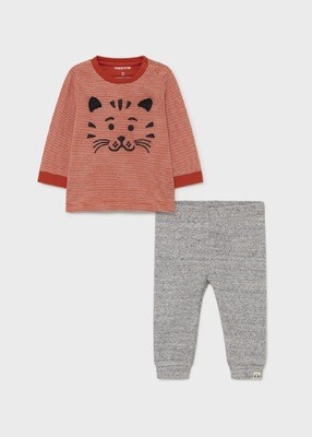 Cat Graphic Knit Set 2609