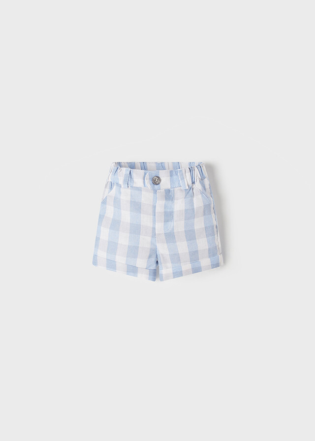 Linen Checked Shorts 1208