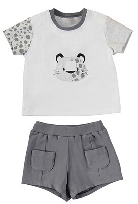 Grey Tiger Shorts Set 1651