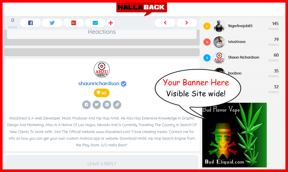 Sidebar 250x250 Banner Placement
