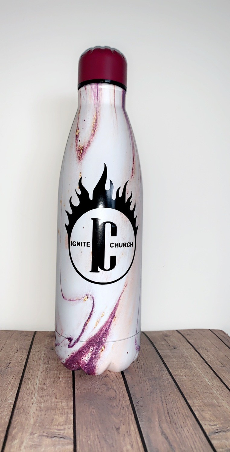 Purple Marble Ignite Water Bottle