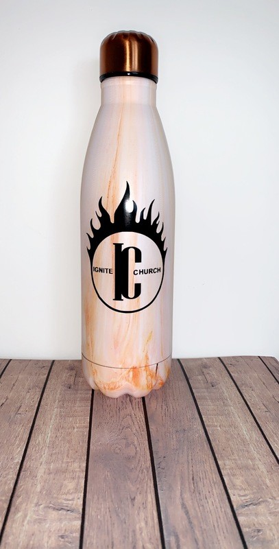 Orange Marble Ignite Water Bottle