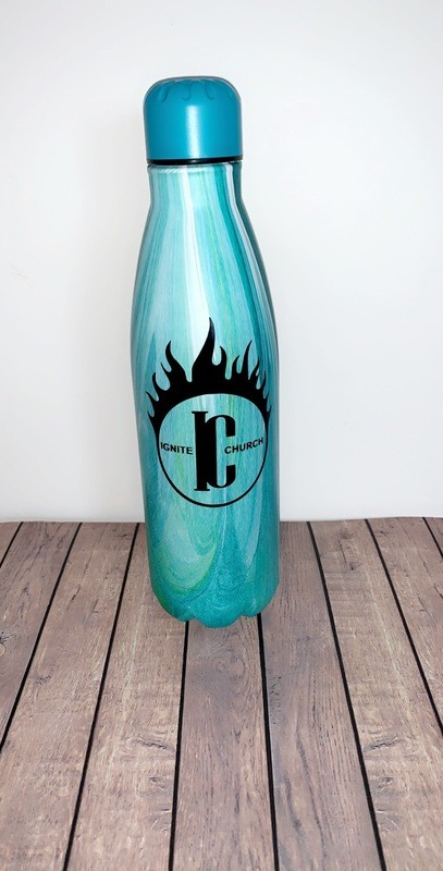 Green/Blue Marble Ignite Water Bottle