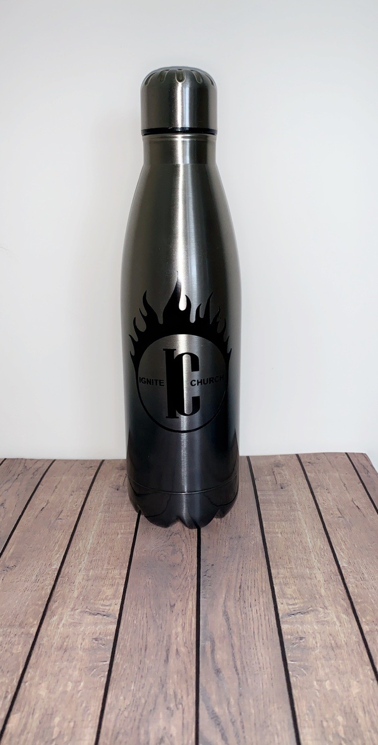 Silver/Black Ombre Ignite Water Bottle