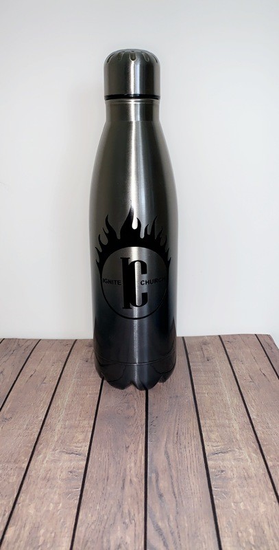 Silver/Black Ombre Ignite Water Bottle