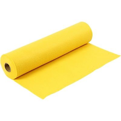 Felt - Yellow (FULL 5 METRE ROLL) W:45cm, thickness 1,5 mm, 180-200 g/m2