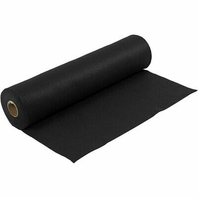 Felt - Black (FULL 5 METRE ROLL) W:45cm, thickness 1,5 mm, 180-200 g/m2