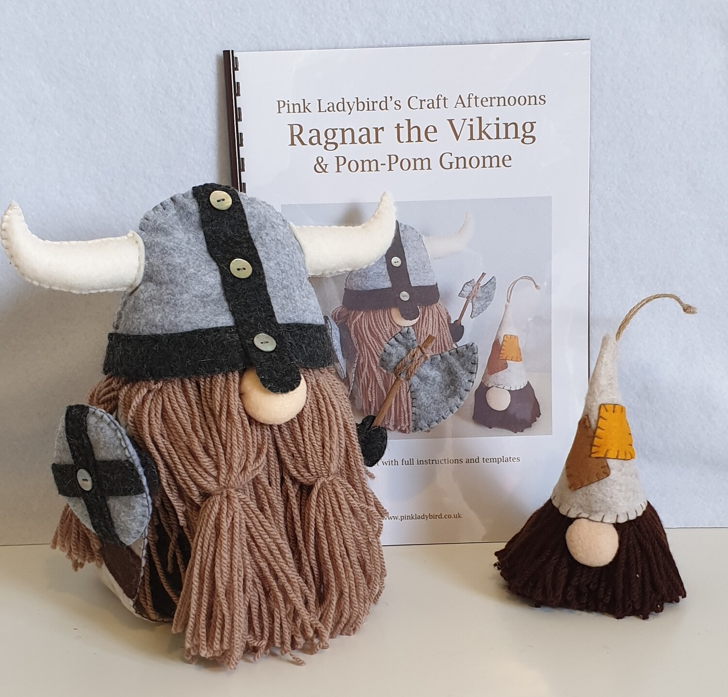 Sewing Pattern Booklet. Ragnar the Viking & Pom-Pom Gnome.