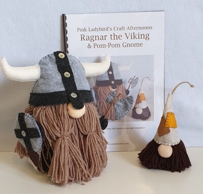 Sewing Pattern Booklet. Ragnar the Viking & Pom-Pom Gnome.