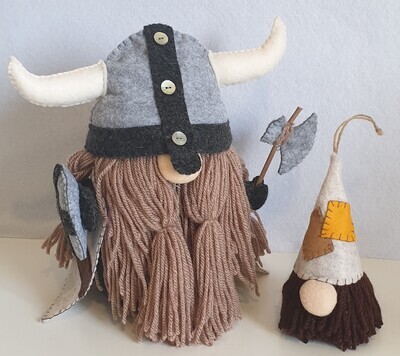 DOWNLOADABLE PDF Pattern Booklet -Ragnar the Viking and Pom-Pom Gnome