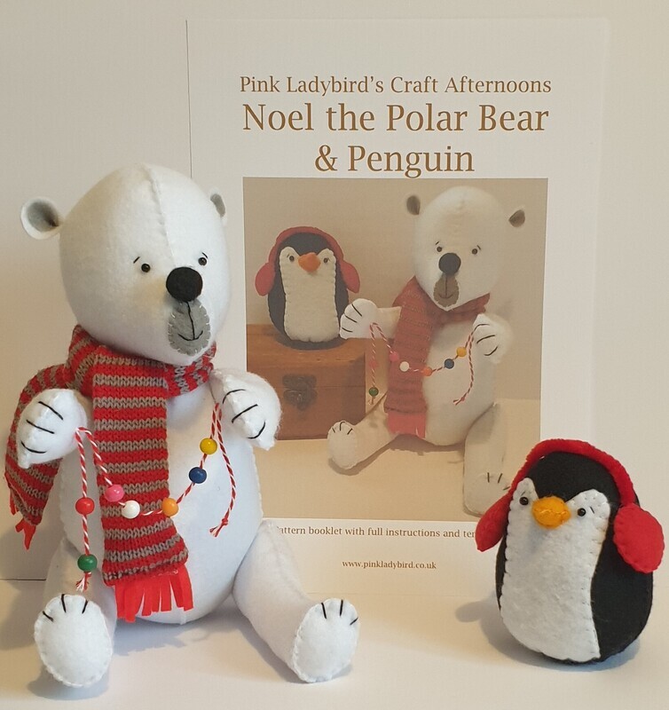 Sewing Pattern Booklet. Noel the Polar Bear &amp; Penguin