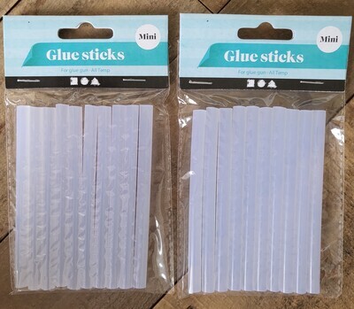 Mini Glue Sticks for all temps of glue guns. 7mm. 10 sticks x 2 packs (20 sticks total)