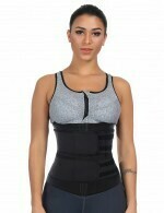 Compression Black Big Size Latex Waist Slimmer With Sticker Fat Burner