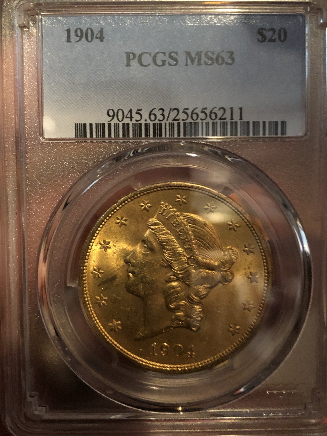 1904 $20 Liberty Gold Double Eagle MS-63 PCGS