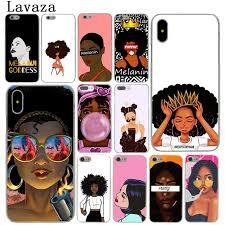 Afro Girls Black Women Art Silicone Case FOR iPhone 10 X XS Max XR For iPhone 5 5S SE 6S 6 4 4S 7 8 Plus Case For iPhone 8Plus