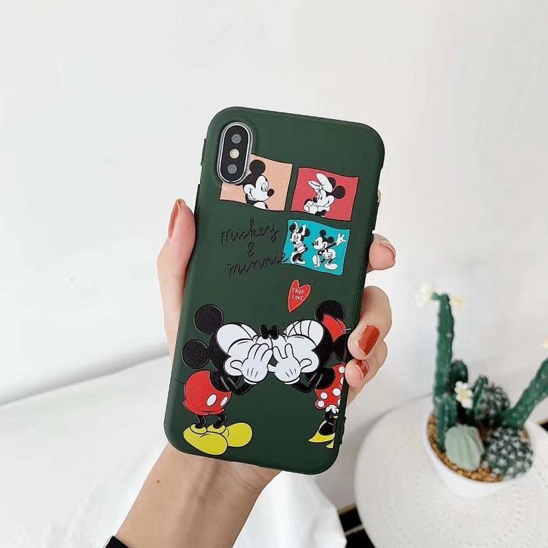Mickey Minnie Soft TPU Cases For iPhone 6S 8 7 6 S Plus Matte Back Coque For iPhone X XS Max XR Cartoon Mouse Phone Cases Capa