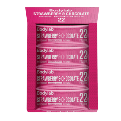 Bodylab Protein Bar - Strawberry & Chocolate (12x65 g) Bodylab Protein Bar - Strawberry & Chocolate (12x65 g)