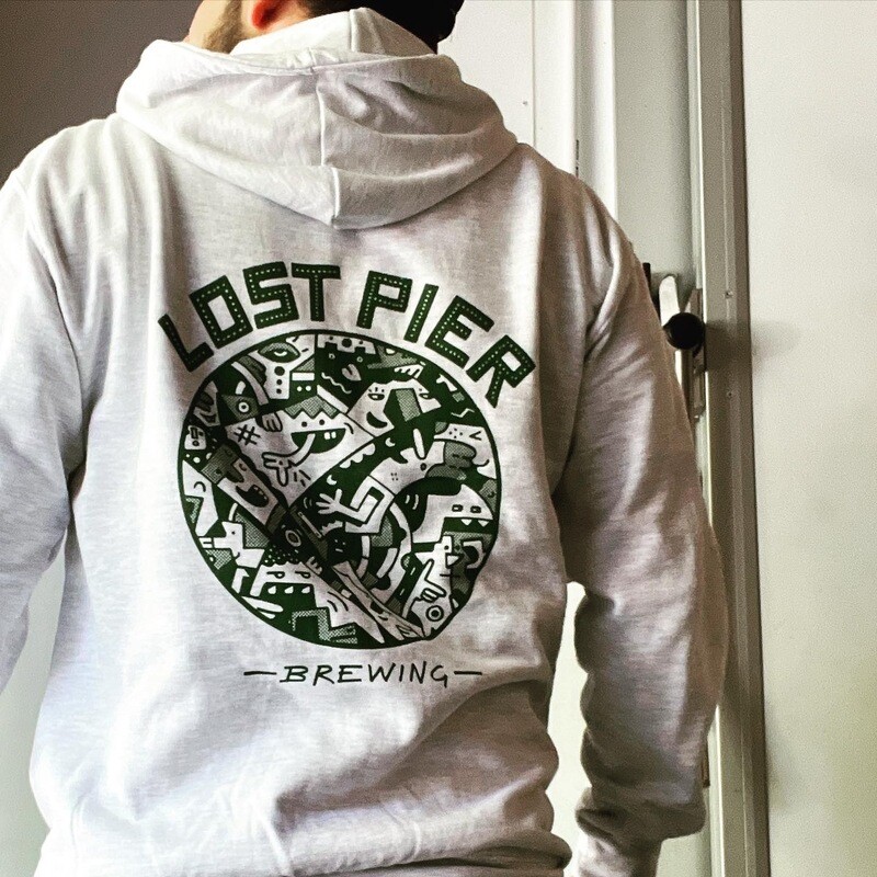 Grey Ash Zip-up Hoodie