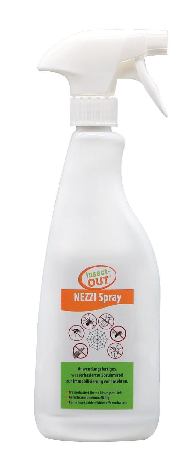 NEZZI 500 ml, Anwendungsfertiges, wasserbasiertes Sprühmittel zur Immobilisierung von Insekten.