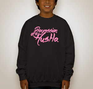POAH Black &amp; Matte Med Pink Crewneck