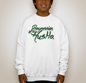 POAH White &amp; Matte Kelly Green Crewneck